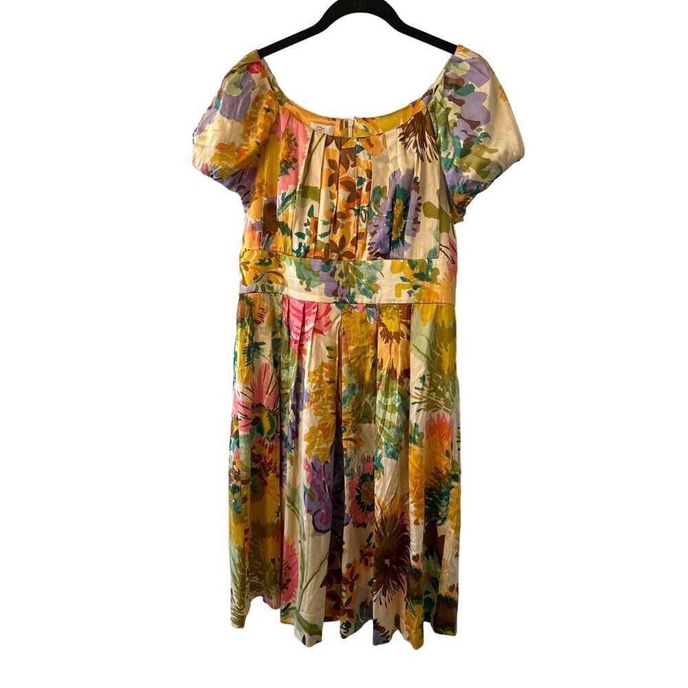 Suzi‎ Chin For Maggy Boutique Floral Dress Size 14 Silk Blend